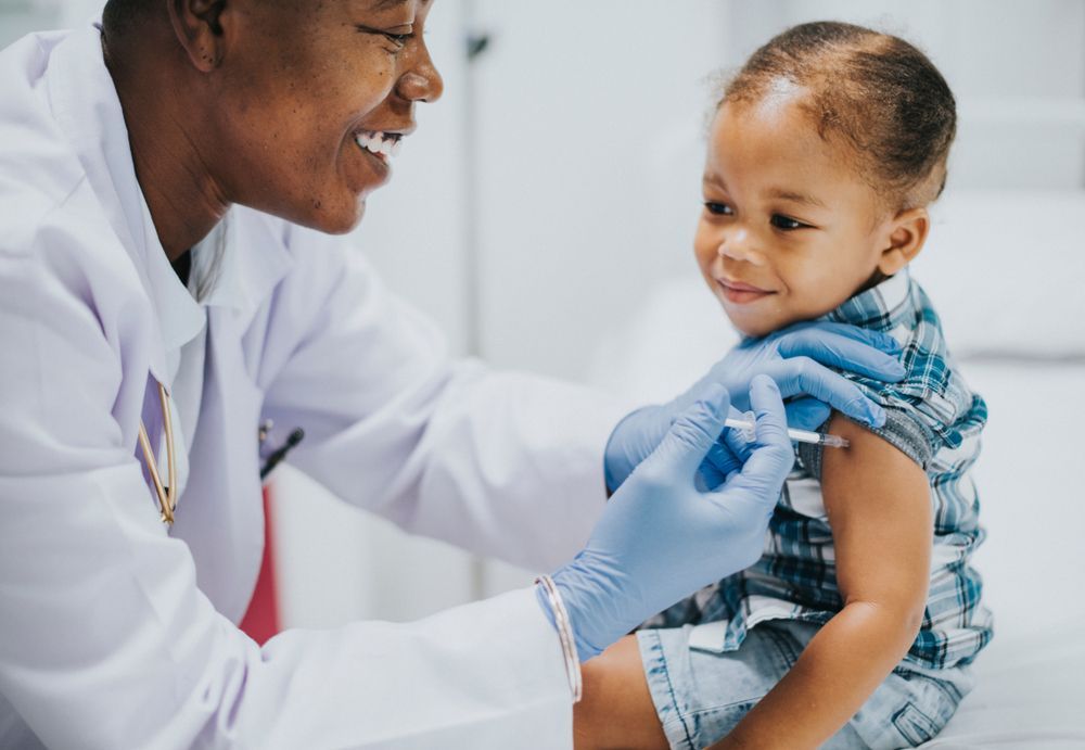 Child receiving vaccination