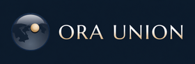 ORA UNION logo with a dark blue globe icon and gold text on a navy background