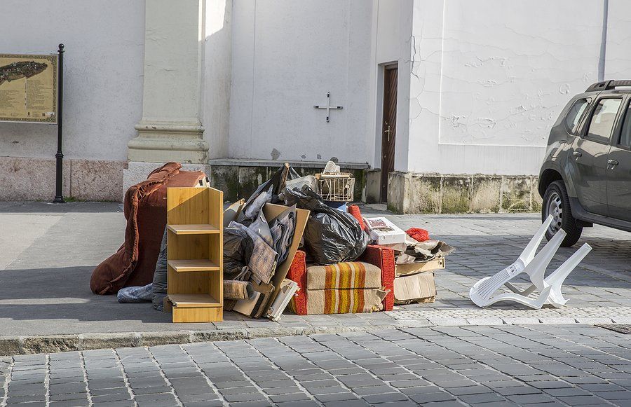 old furnitures outside the house