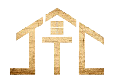 Gold-colored house icon with a 
