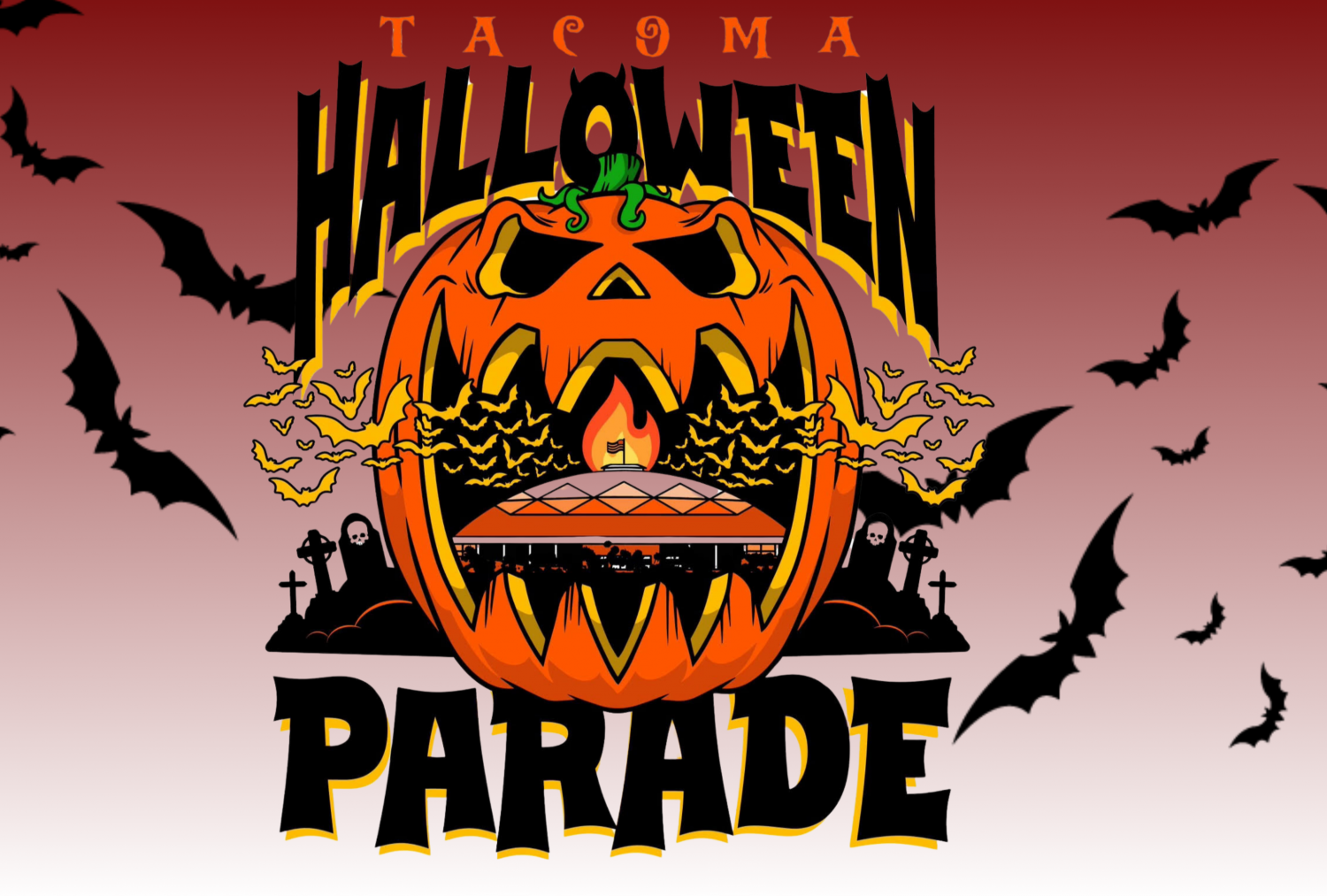 A poster for the tacoma halloween parade