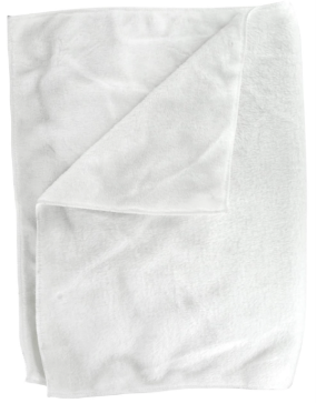 White folded cloth or towel stacked neatly on a plain background