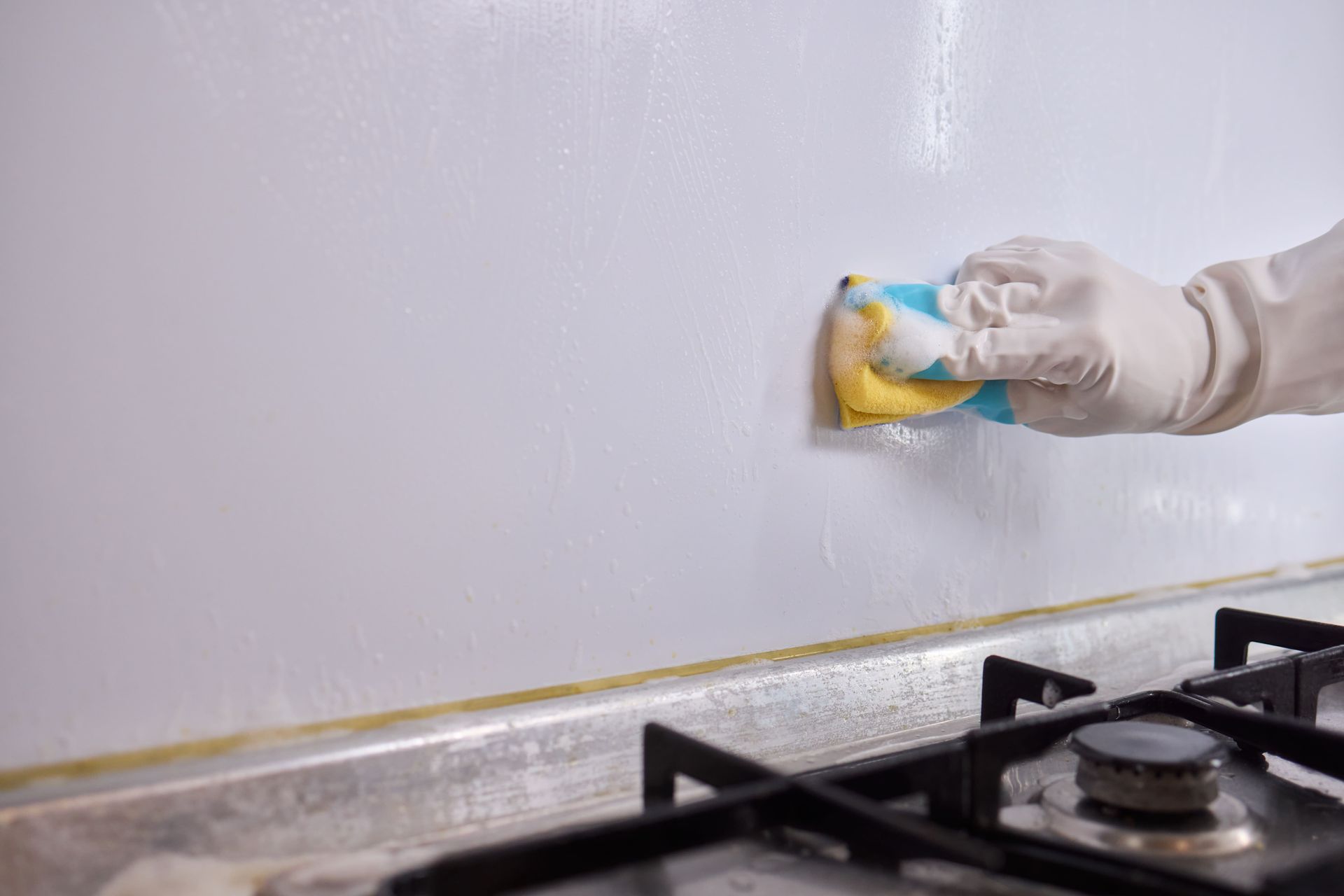 Clean Kitchen Backsplash Tile and Grout Safely