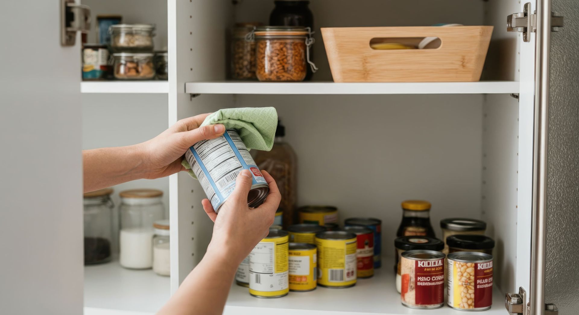 Clean Pantry Shelves and Prevent Food Odors