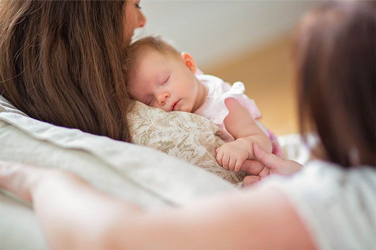 NEWBORN BABY WITH MOTHER