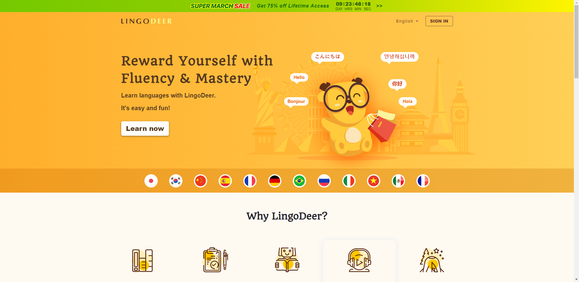 Homepage LingoDeer Homepage LingoDeer