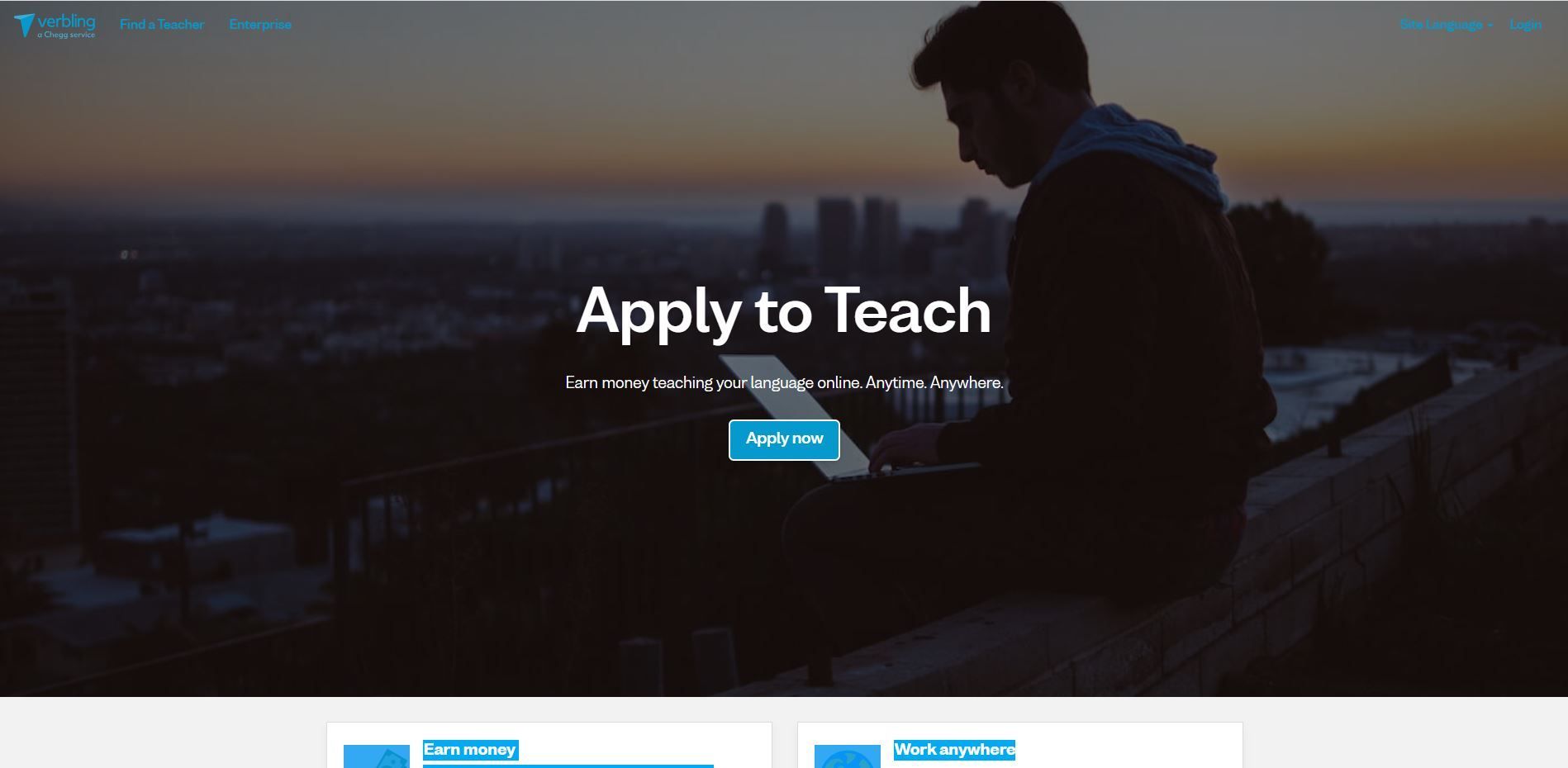Become a teacher on Verbling