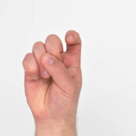 Letter 'X' in Sign Language (ASL)