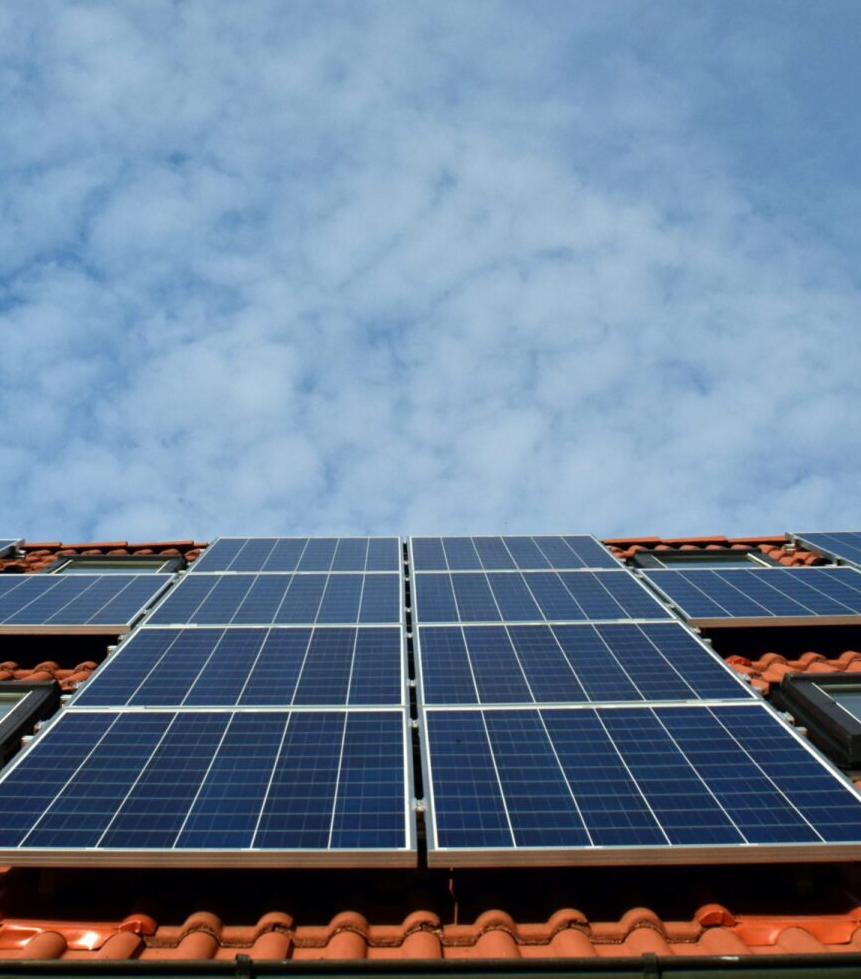 roof-mounted solar panels