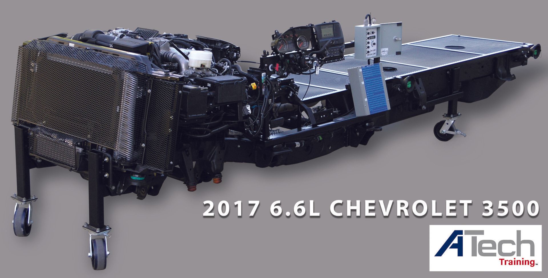 A picture of a chevrolet 3500 engine on a table