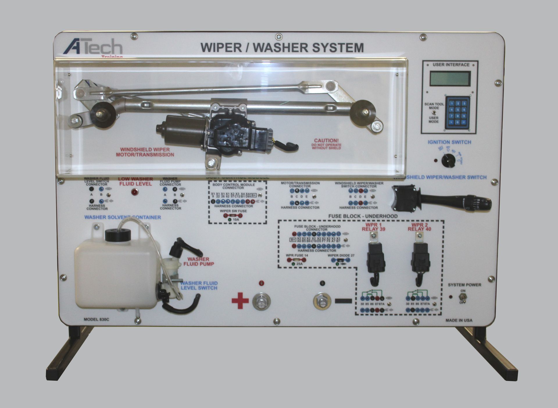 A tech wiper washer system is shown on a white background