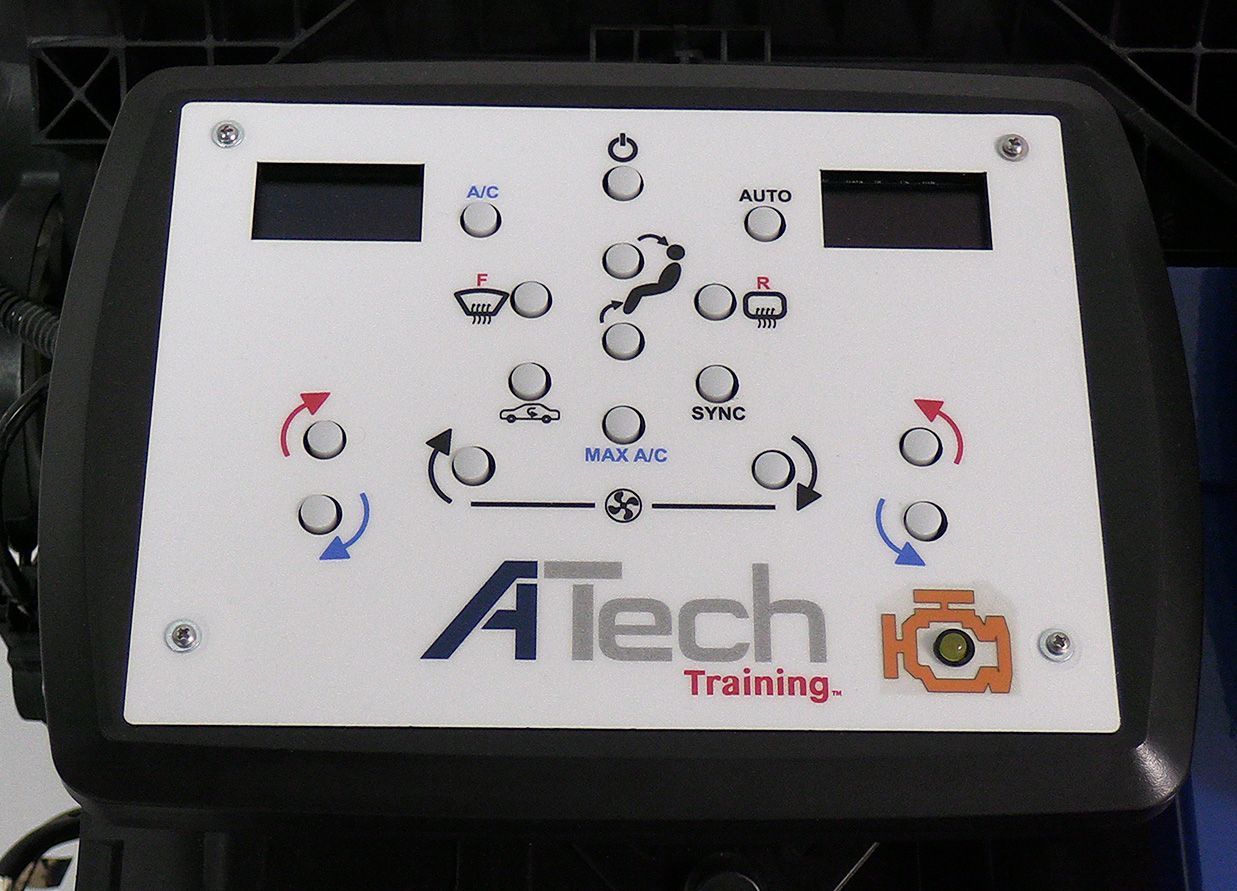 A tech training device is sitting on a table