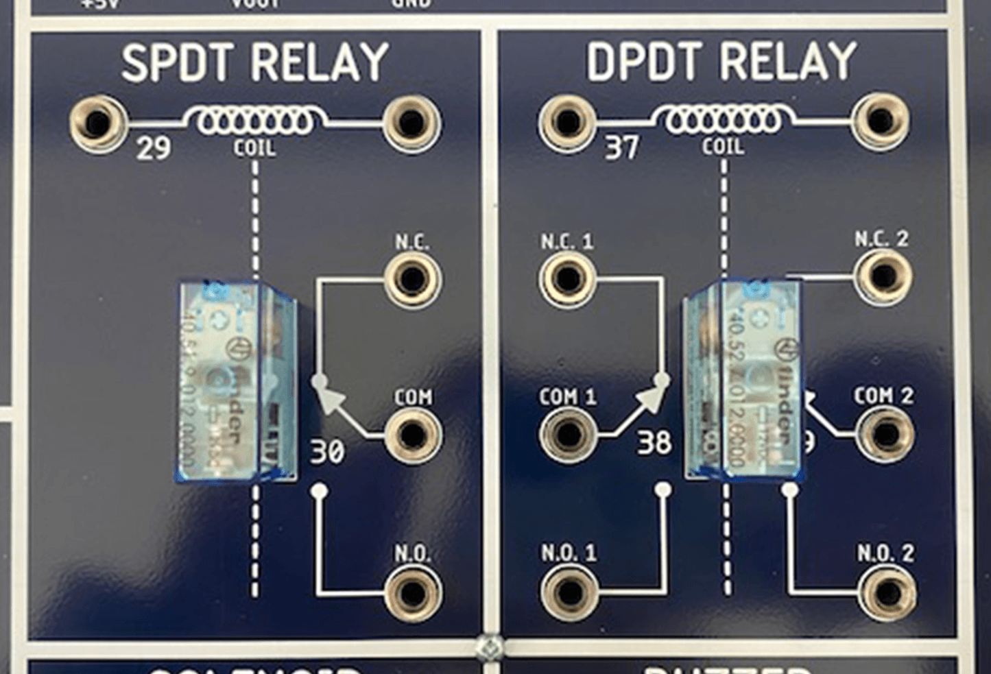 A diagram of a spdt relay and a dpdt relay
