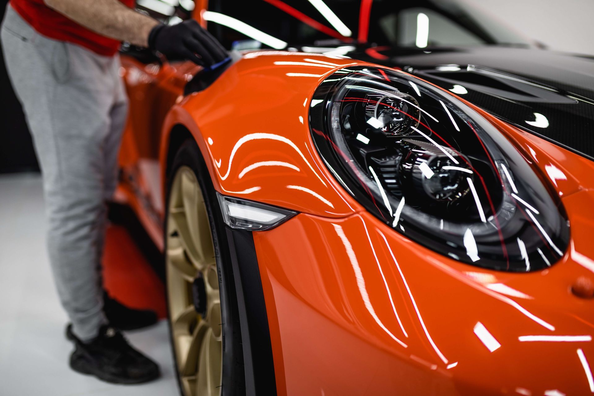 Black car window tinting