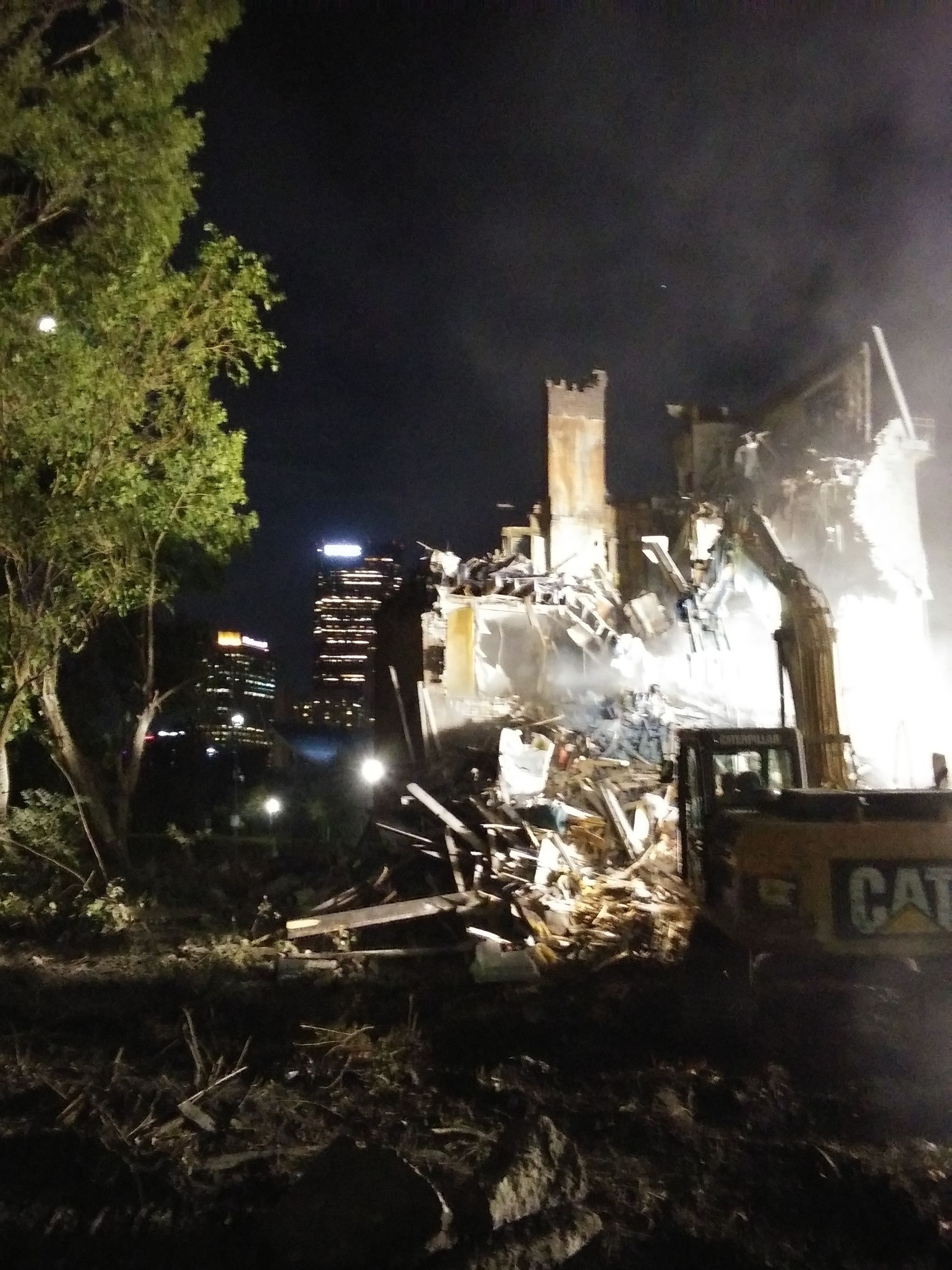 building being demolished