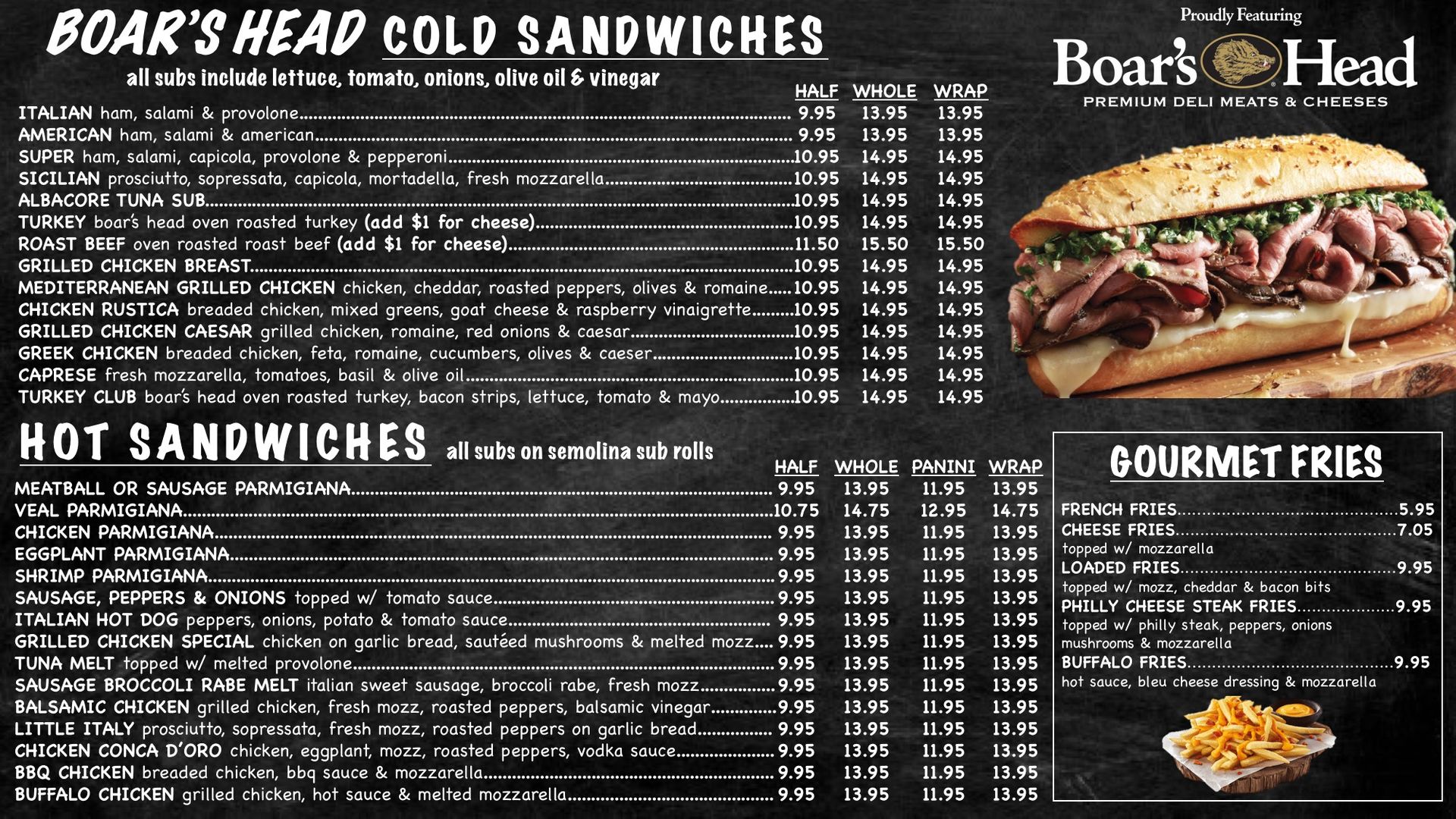 Menu/Specials Edison Pizza