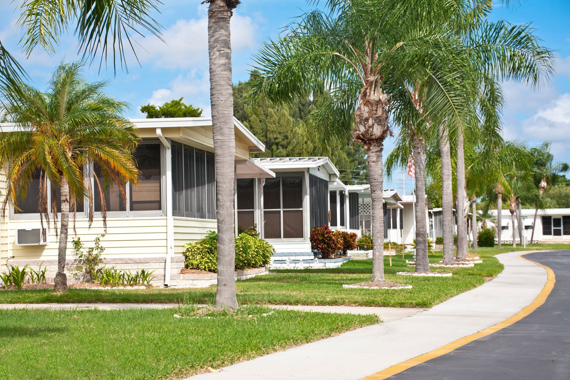 A Row Of Homes In Florida - Flagler County, FL - Screen Windows Painting Services