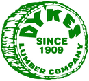 Dykes Lumber Company logo: green circle with text 
