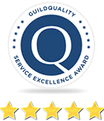 GuildQuality Service Excellence Award badge with a blue 