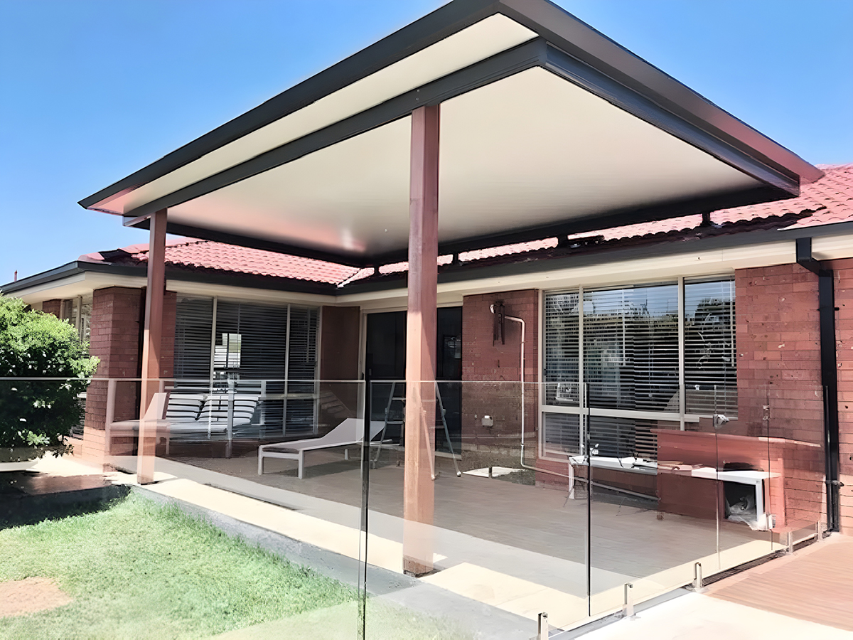 Covered Outdoor Patio with Fence — Outdoor Leisure Living In Tuggerah, NSW