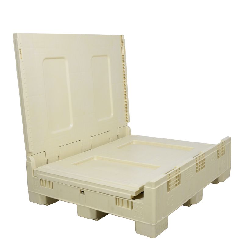 Third wall down 40 x 48 x 46 Reusable Plastic Gaylord