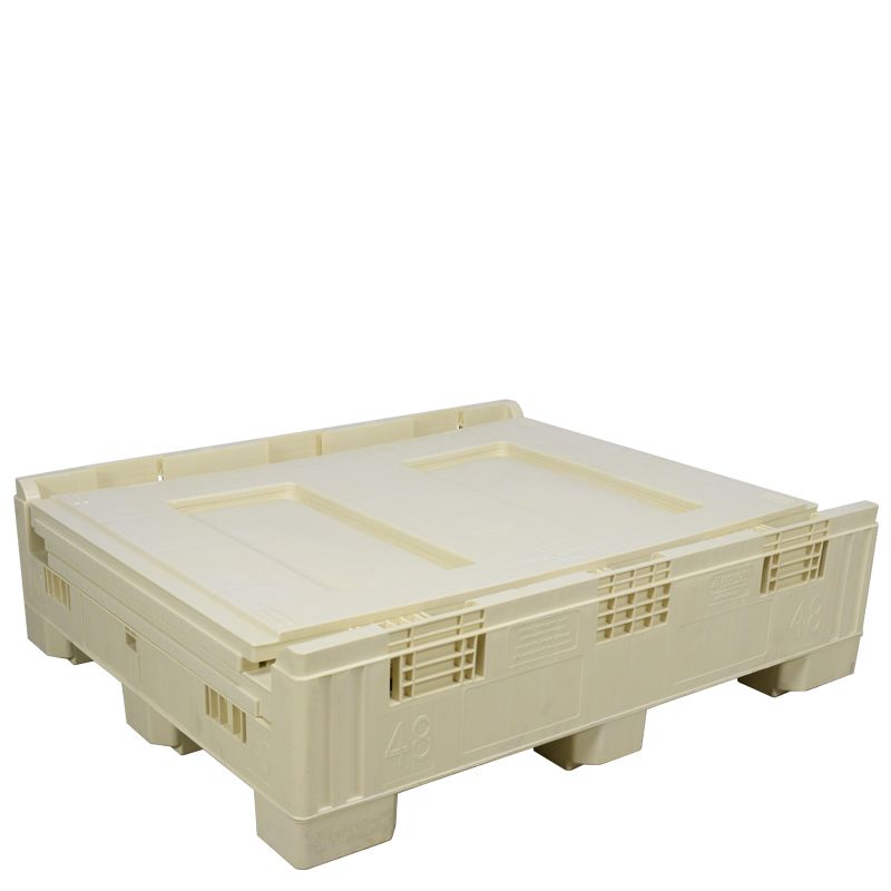 Fully collapsed 40 x 48 x 46 Reusable Plastic Gaylord