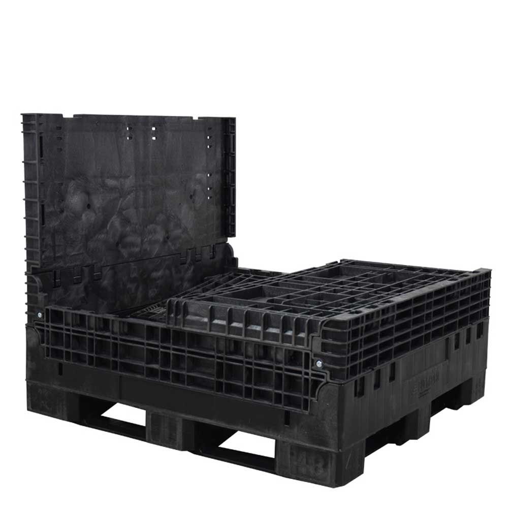 Three walls down 45x48x41 Solid floor bulk container
