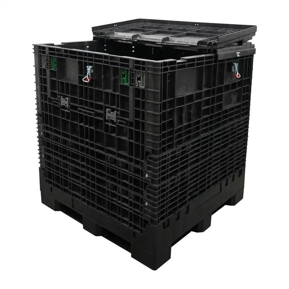 45x48x51 Hinge locking lid main view open lid
