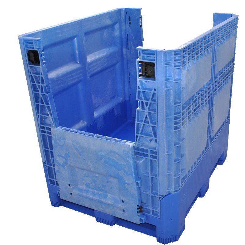 two drop doors down 40 x 48 x 46 Food Grade Collapsible Bulk Container