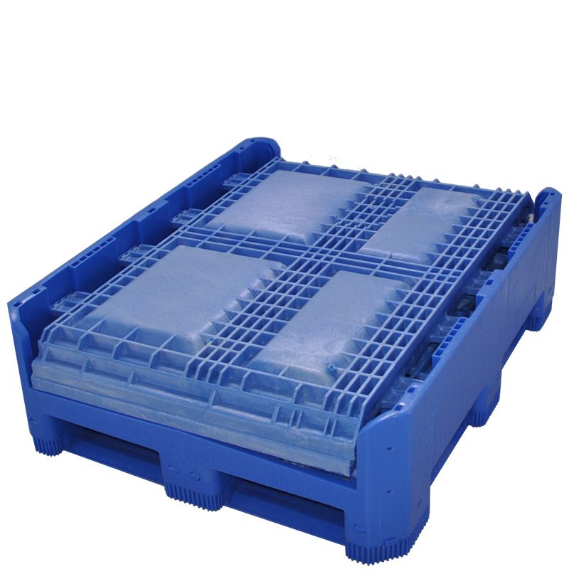 Fully collapsed 40 x 48 x 46 Food Grade Collapsible Bulk Container