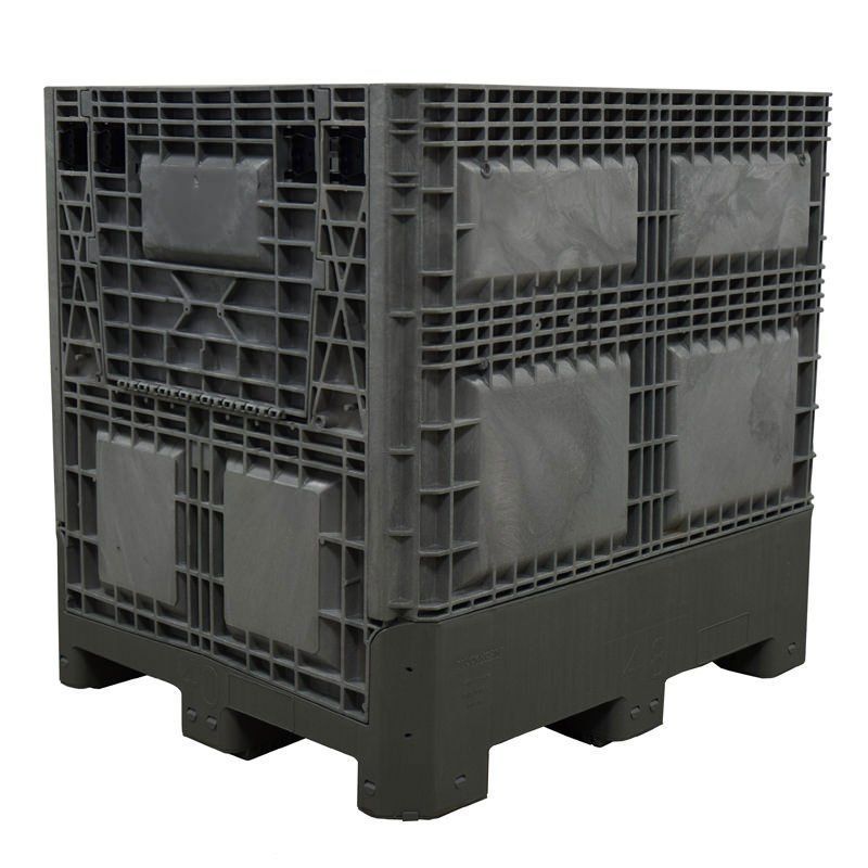40 x 48 x 46 FDA Approved Collapsible Bulk Container - Grey