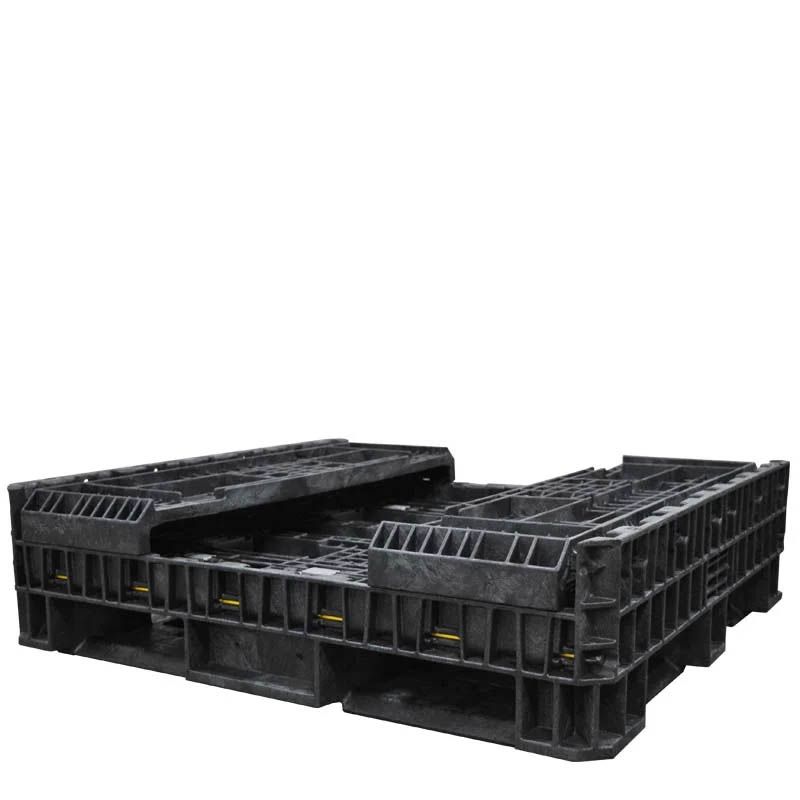 Fully collapsed 45 x 48 x 25 Heavy-Duty Collapsible Bulk Container