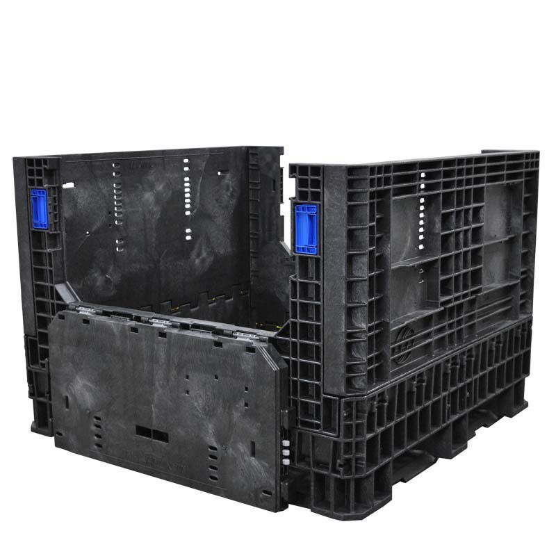 Two drop doors down 45 x 48 x 34 Heavy-Duty Collapsible Bulk Container