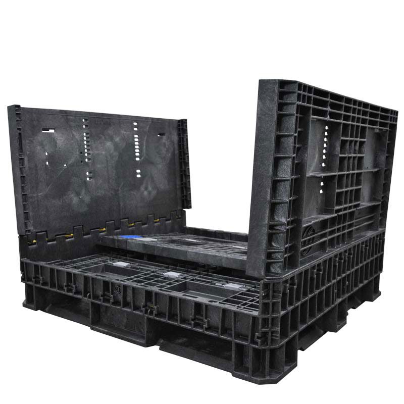 Two walls down 45 x 48 x 34 Heavy-Duty Collapsible Bulk Container