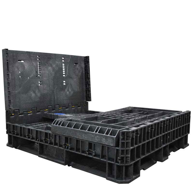 Three walls down 45 x 48 x 34 Heavy-Duty Collapsible Bulk Container