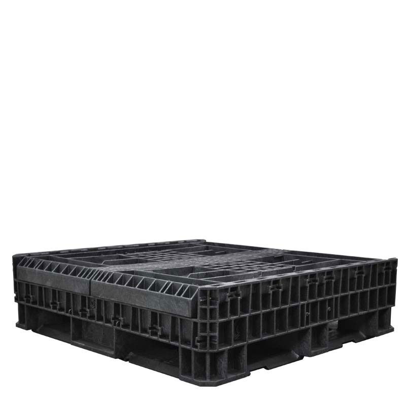 Fully collapsed 45 x 48 x 34 Heavy-Duty Collapsible Bulk Container