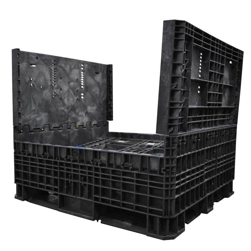 Two walls down 45 x 48 x 42 Heavy-Duty Collapsible Bulk Container