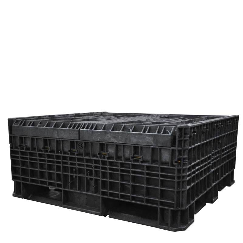 Fully collapsed 45 x 48 x 42 Heavy-Duty Collapsible Bulk Container