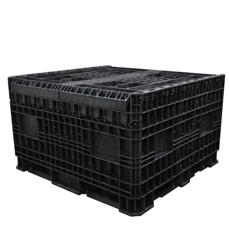 45 x 48 x 50 Heavy-Duty Collapsible Bulk Container Fully Collapsed
