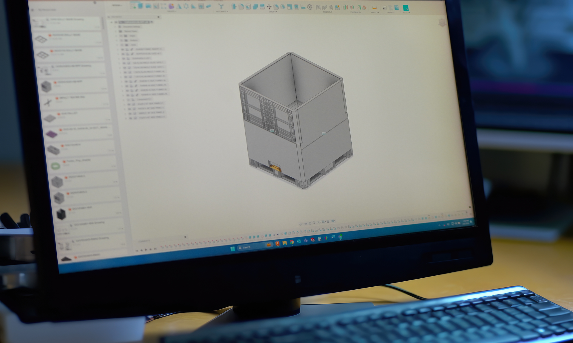 Custom Container Design on a computer