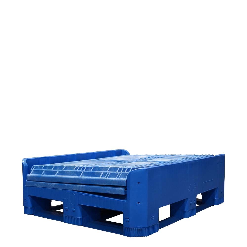 Fully collapsed 40 x 48 x 46 Food Grade Collapsible Bulk Container