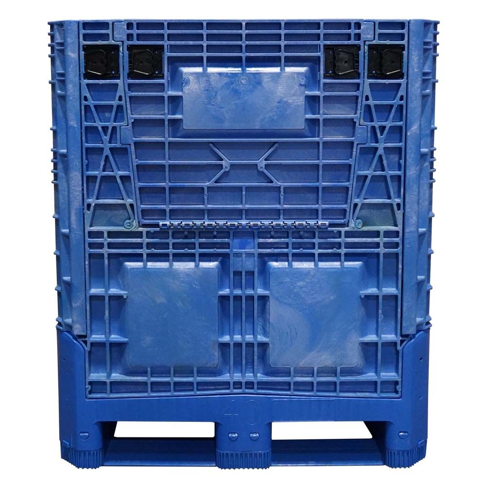40x48x46 blue bulk contaner front view