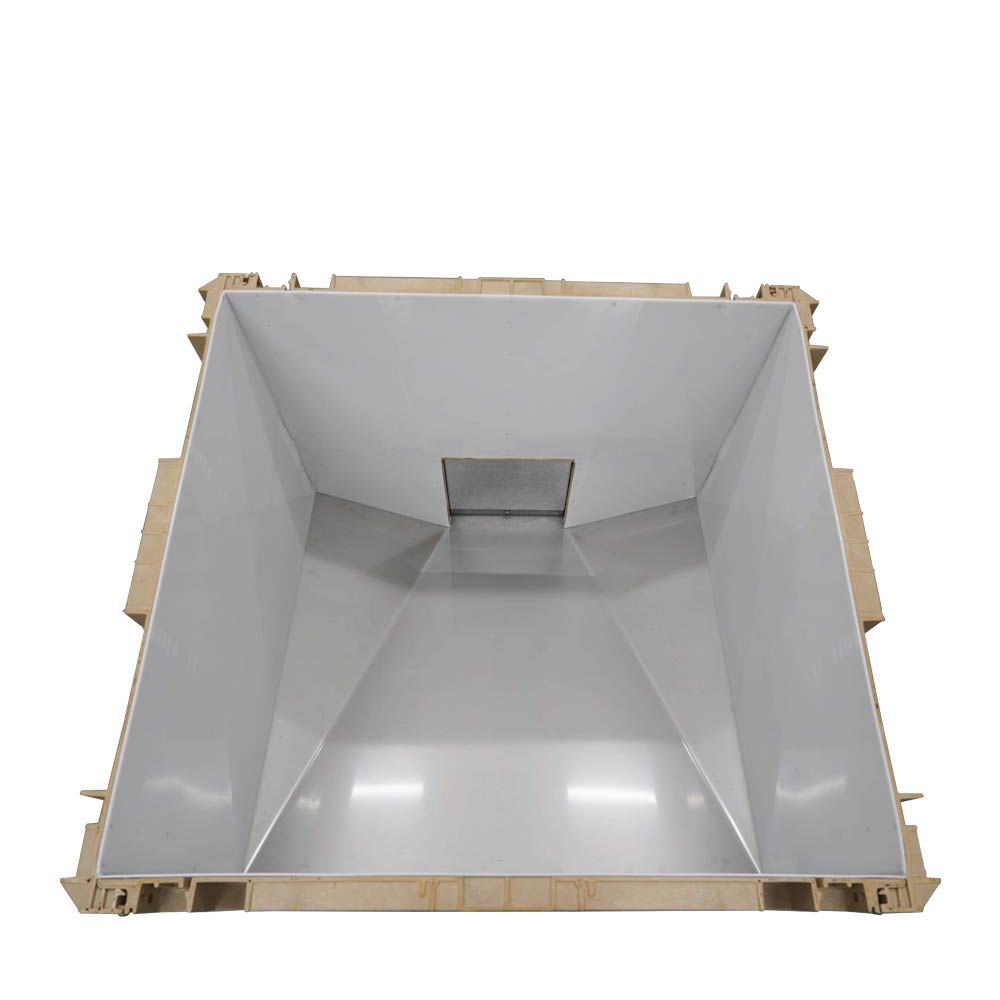 45x48x45 hopper bottom top view