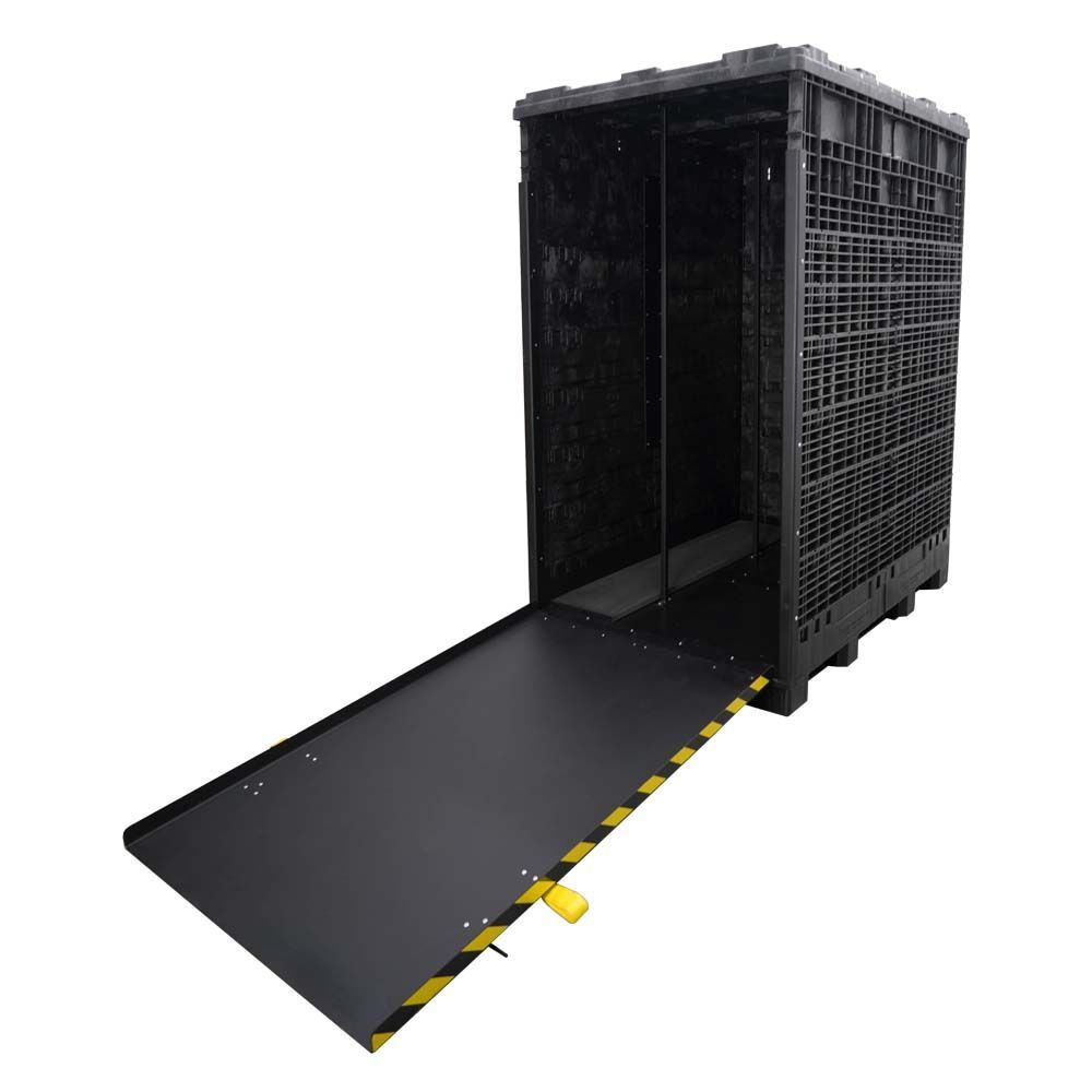 Extended-Length and Height Container with Ramp Wall