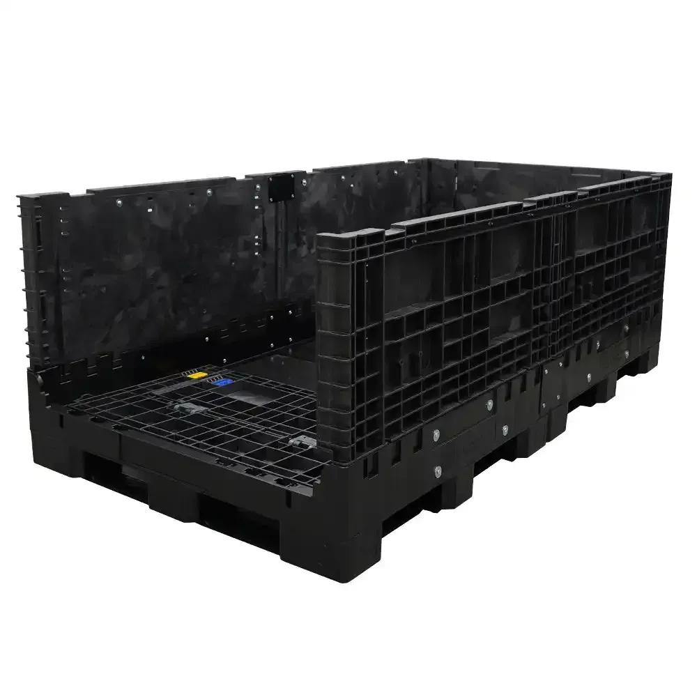 One walls down 90 x 48 x 34 Medium-Duty Collapsible Bulk Container