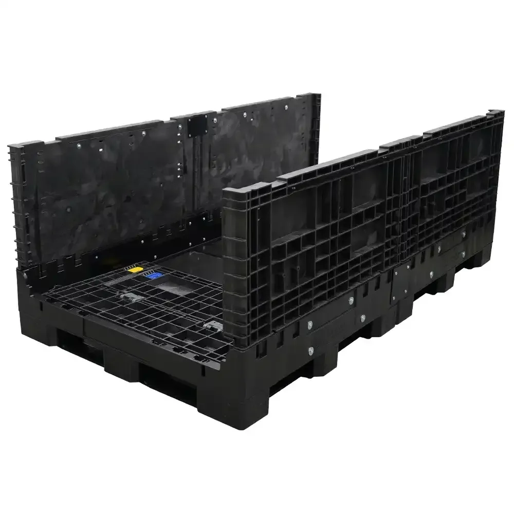 Two walls down 90 x 48 x 34 Medium-Duty Collapsible Bulk Container