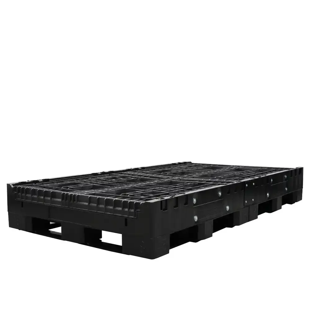 Fully collapsed 90 x 48 x 34 Medium-Duty Collapsible Bulk Container
