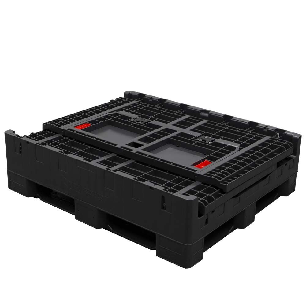 Fully collapsed 40 x 48 x 39 General Purpose Collapsible Bulk Container