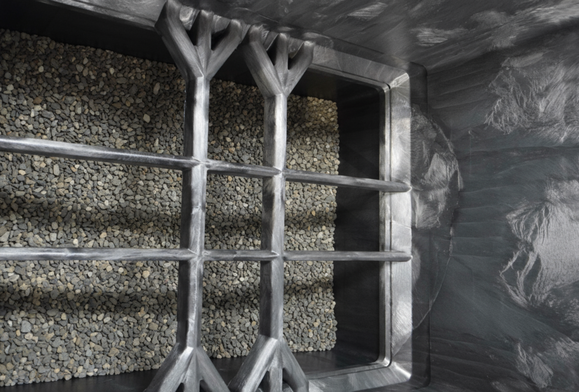 CenterFlow hopper with gravel CenterFlow hopper with gravel