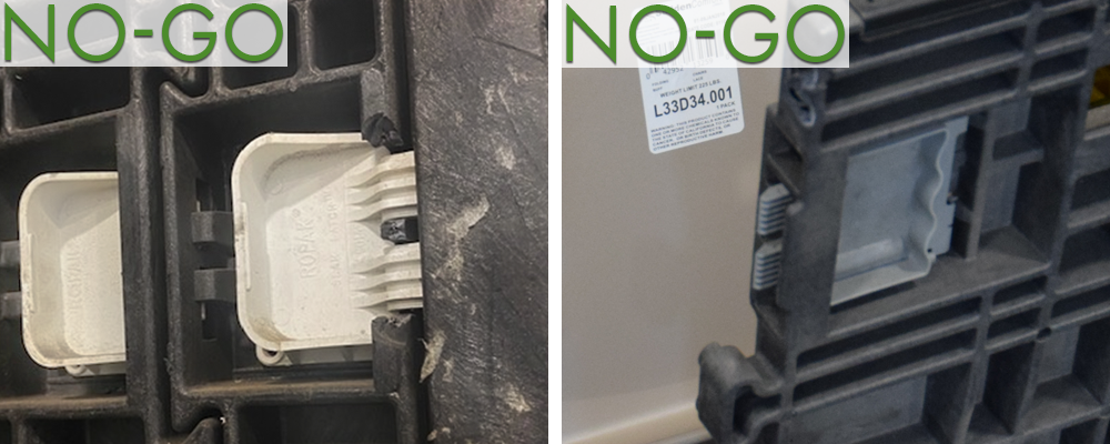 Damaged latches